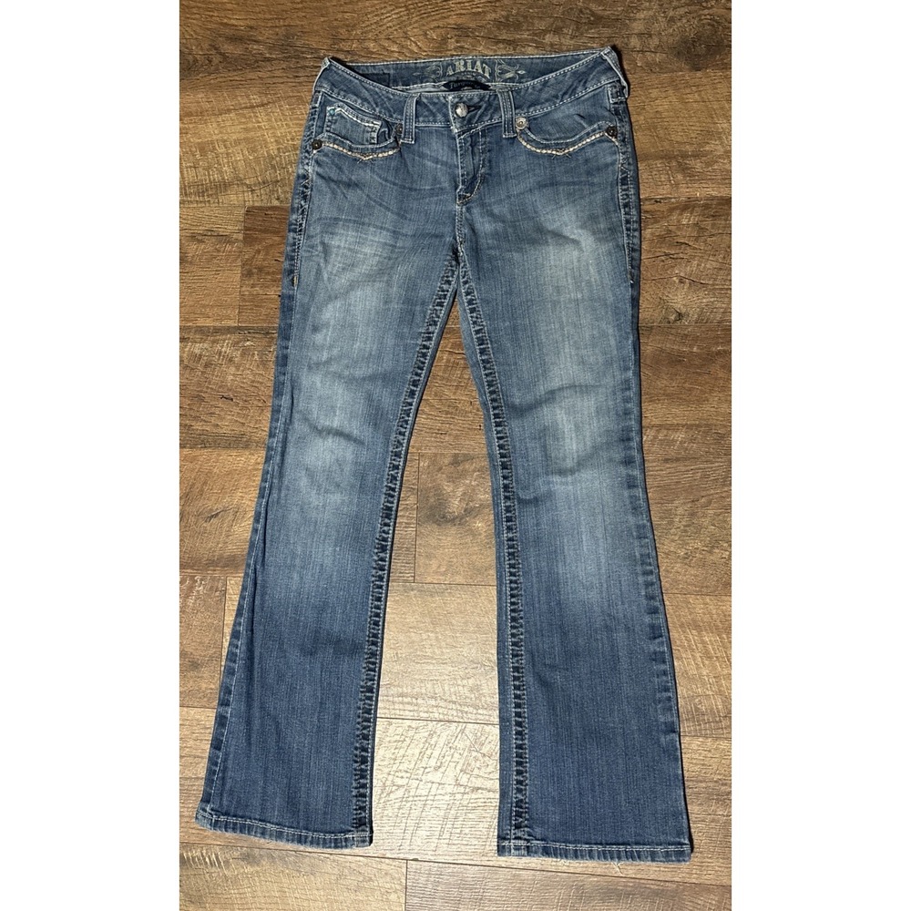 Ariat Turquoise Bootcut Jeans Womens 29 Blue Stretch Denim Western Wear